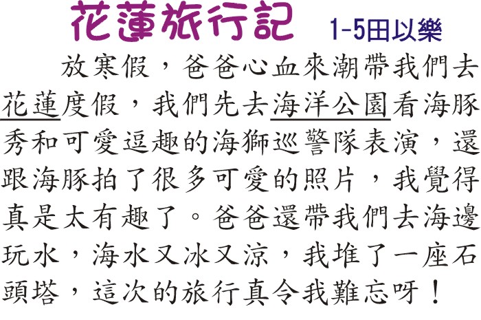 《花蓮旅行記》，開新視窗